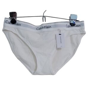 Calvin Klein Women's Bikini Underwear Large White
